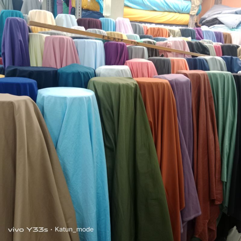 kain katun poplin dan tc bahan redy stok harga 1meter