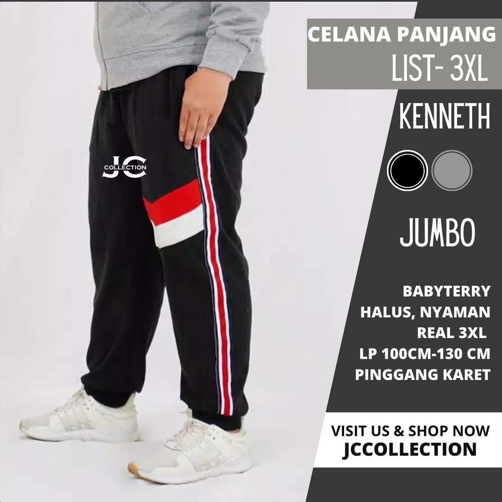 Celana Jogger Pria Jumbo Size Kenneth 3XL /  Celana Panjang Big Size - JCCollections