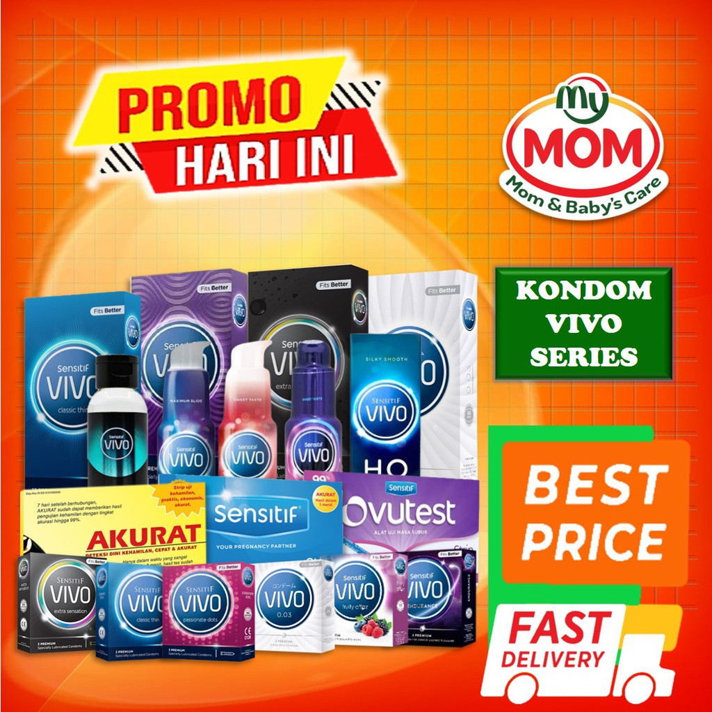 [BPOM] Kondom VIVO Classic Thin Isi 12 Pcs / Kondom Vivo Thin / Kondom Tipis / Kondom Import / MY MOM