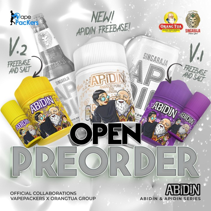 APIDIN 60ML LIQUID FREEBASE APIDIN 100% AUTHENTIC