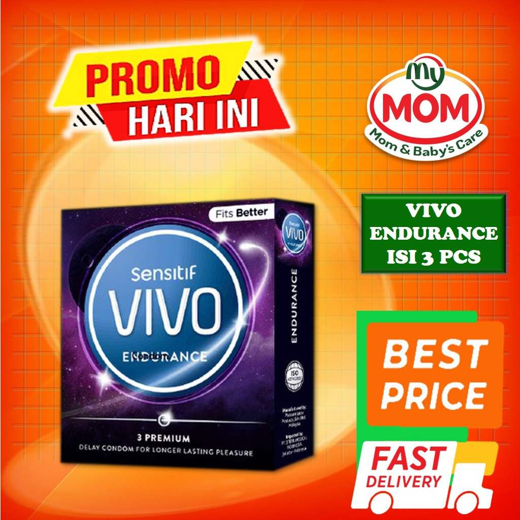 [BPOM] Kondom VIVO ENDURANCE Isi 3 Pcs / Kondom Vivo EKSTRA / Kondom Tipis / Kondom Import / MY MOM