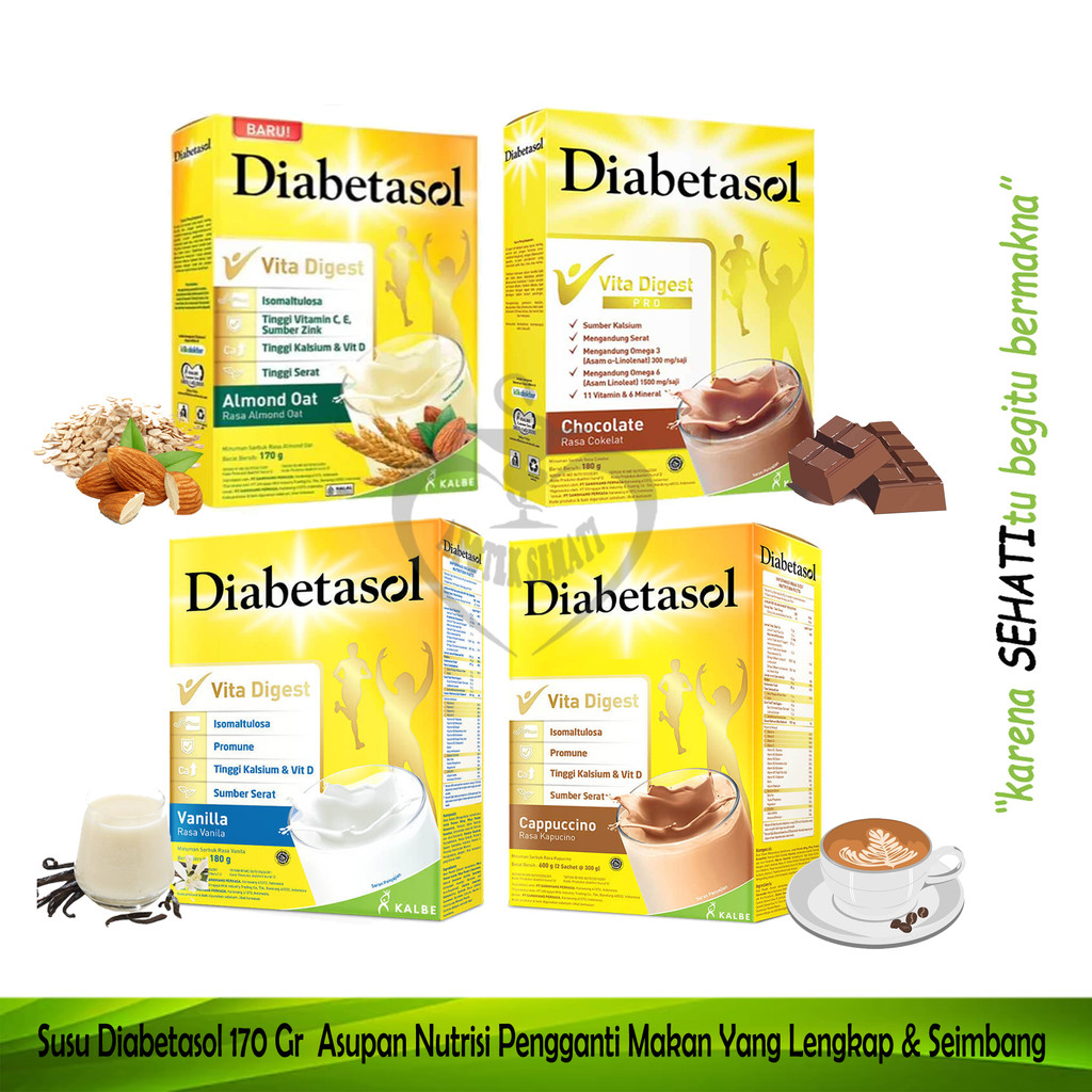 Diabetasol 170 Gram Susu Kesehatan Menambah Nutrisi Penderita Diabetes