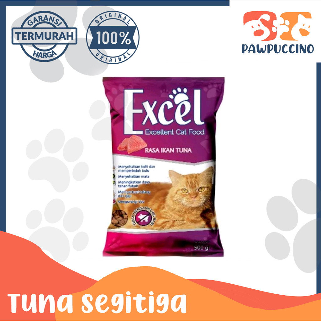 Excel 500gr Makanan kering(Dry food)Kucing Adult Tuna Chicken