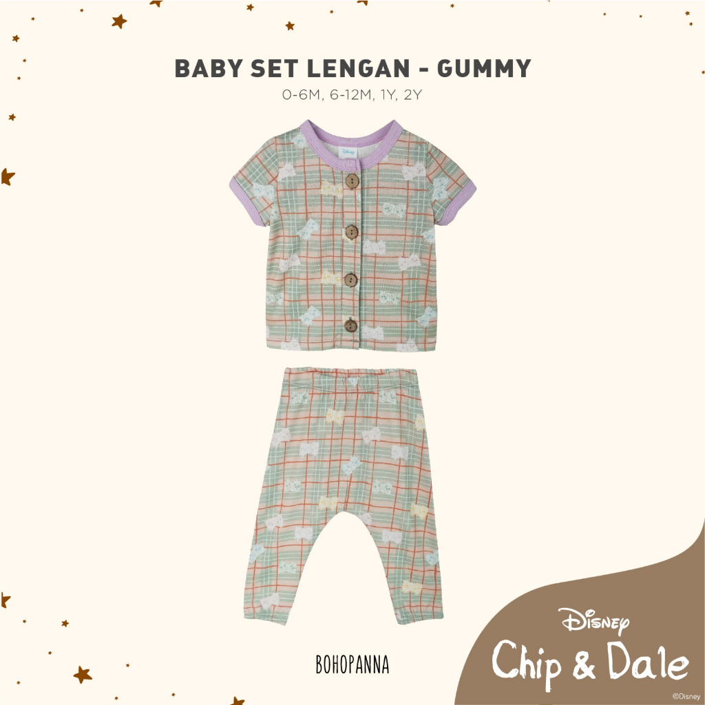 Baju Bayi Setelan Anak BOHOPANNA - BABY LENGAN SET - DISNEY 0 6 12 Bulan 1-2 Tahun