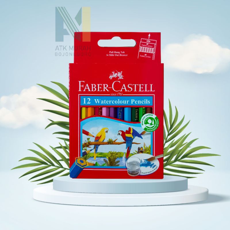 

WATERCOLOUR PENCILS FABER CASTELL 12 WARNA PENDEK | PENSIL WARNA FABER CASTELL | CAT AIR FABER CASTELL