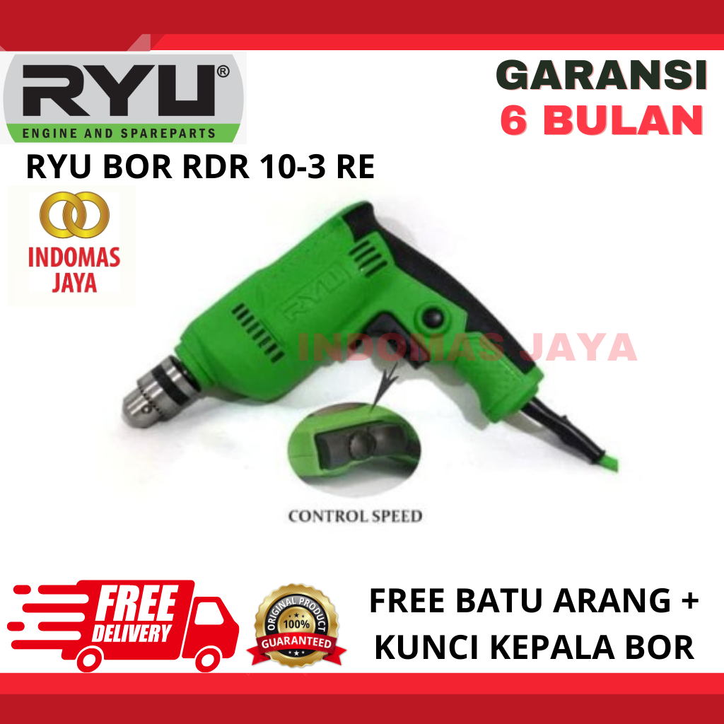 RYU Mesin Bor 10 mm RYU RDR 10-3 RE