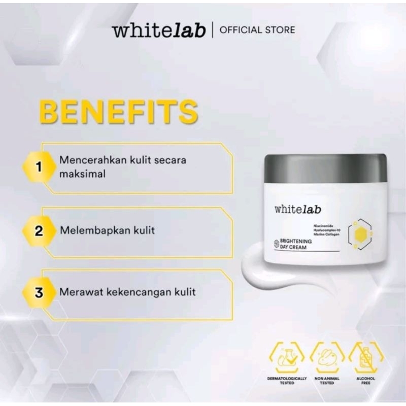 Whitelab Brightening Day Cream SPF 20 PA++ 20gr Krim Siang