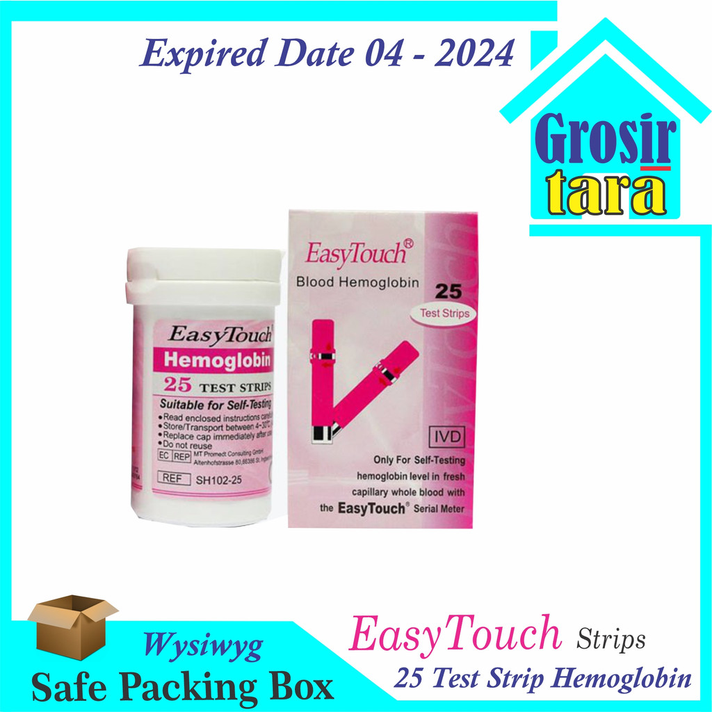 Strip Stik Easy Touch Blood Hemoglobin Strips EasyTouch Test Hb Darah