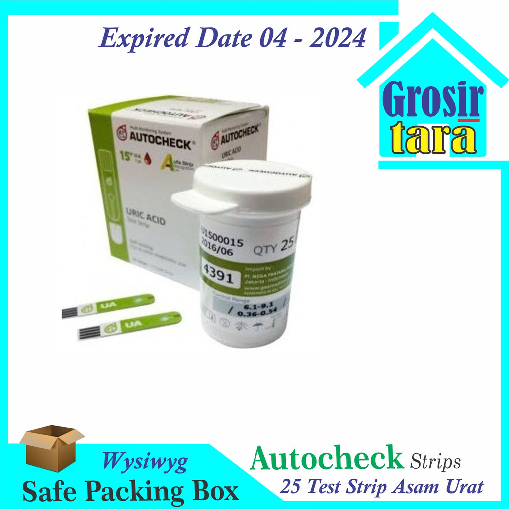 Strip Stik Asam Urat AUTOCHECK Strip Auto Check Uric Acid