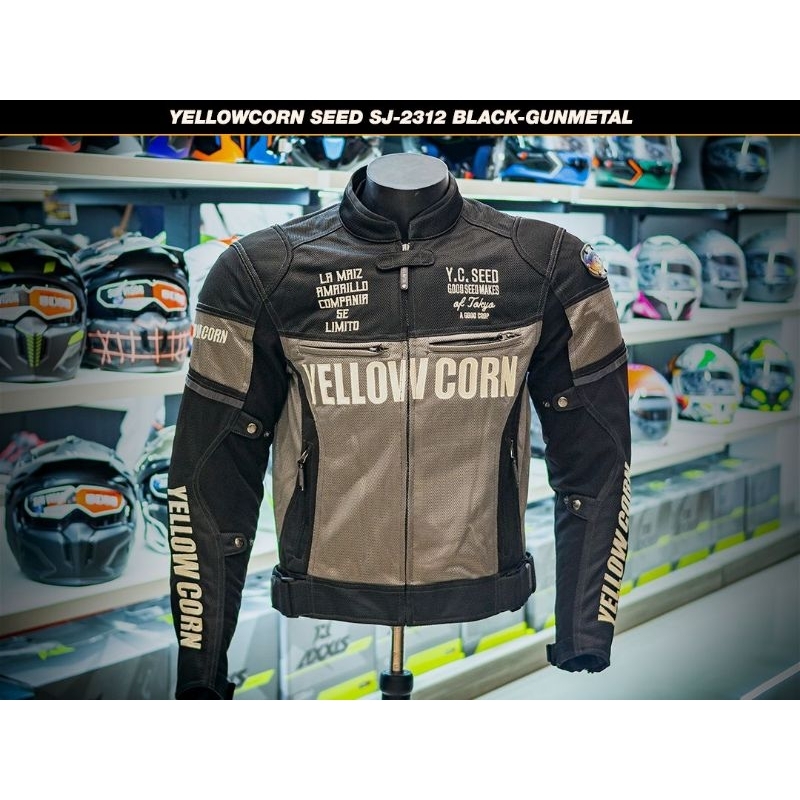 Jaket Motor Yellowcorn SEED SJ-2312 BK-GM Jacket Touring Ori Japan