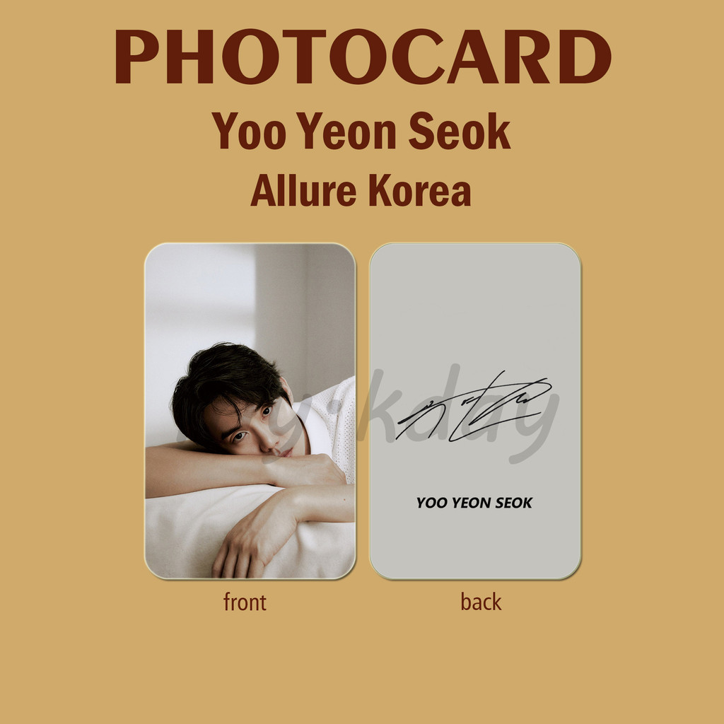 PCA-0165, Unofficial Photocard Yoo Yeon Seok All ure Korea 2 sisi