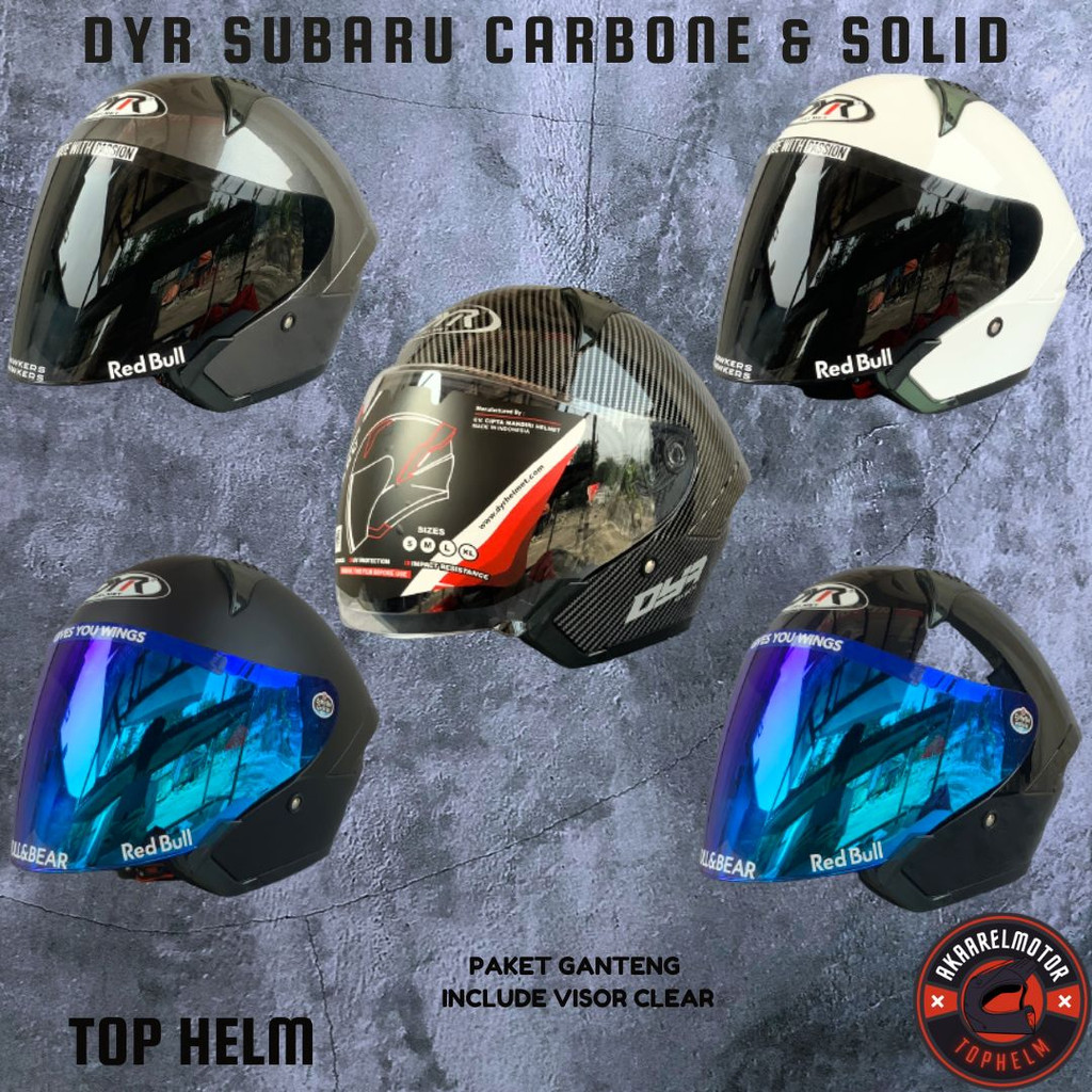 HELM DYR SUBARU PAKET GANTENG | HELM HALF FACE DYR SUBARU