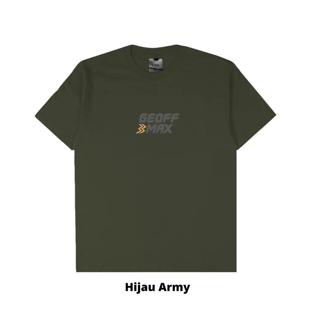 Hipokrit Official Shop - Unisex T-Shirt Hijau Army Geoff Max Dop Size M.L.XL Best Quality Combed 30s