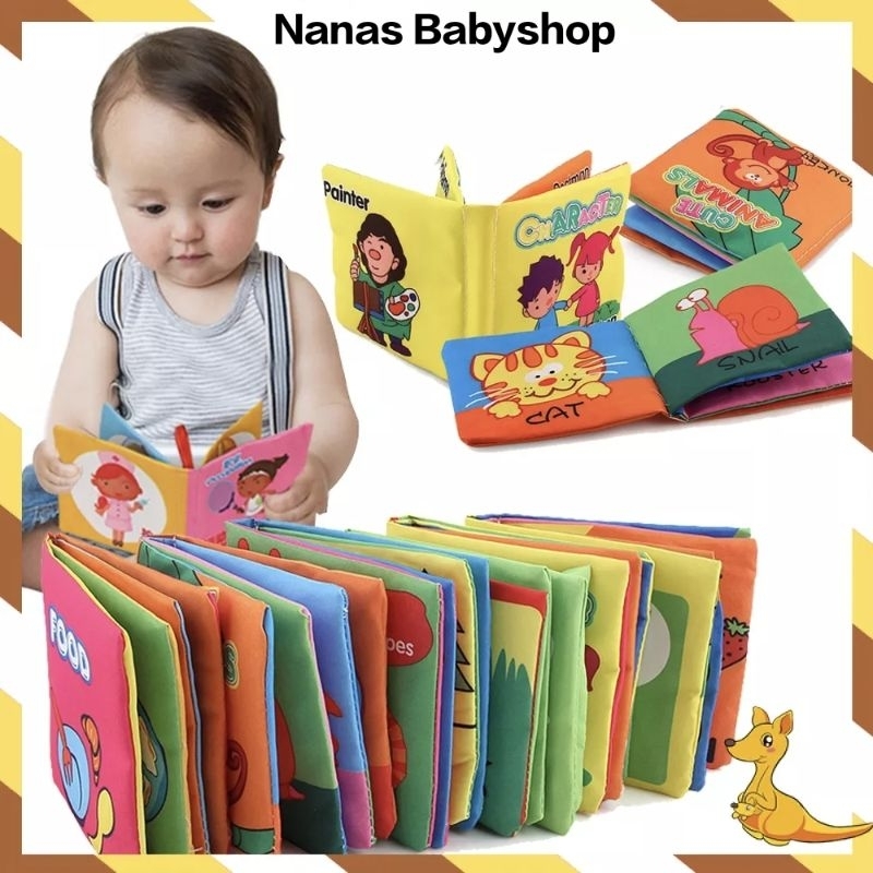 Makassar ! Buku bantal bayi soft book buku edukasi anak bantal buku bayi