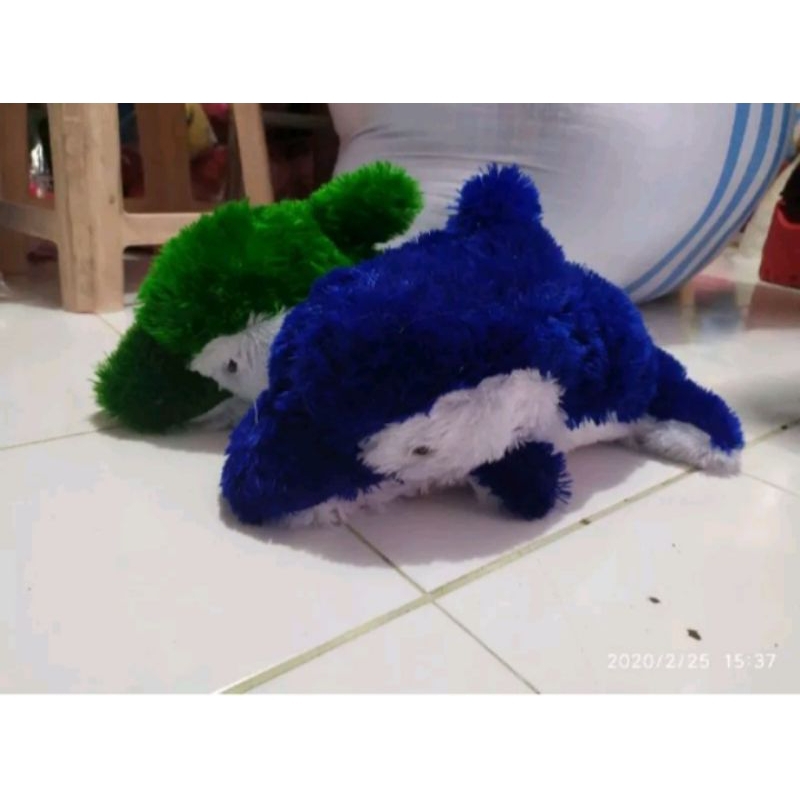 Boneka dholpin Boneka lumba lumba ukuran 35cm boneka ikan bulu lasfur lembut mainan anak murah