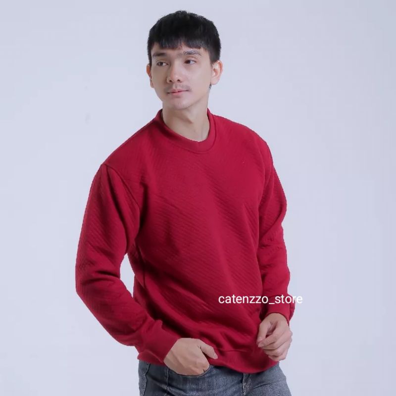 SWEATER COMFY crewneck basic polos | comfy crewneck | jaket pria knitt