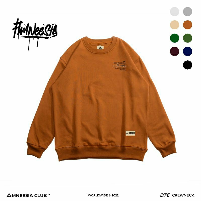 NEW || AMNEESIA ORIGINAL Jaket Sweater Hoodie CREWNECK Sweatshirt Hodie Switer Hoddie Sweeter Sweter