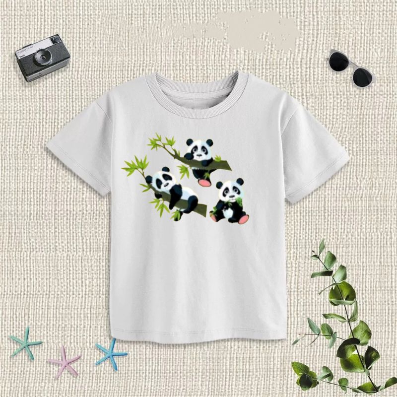 Kaos Anak PANDA Lucu ( Umur 2 - 13 Tahun ) Unisex