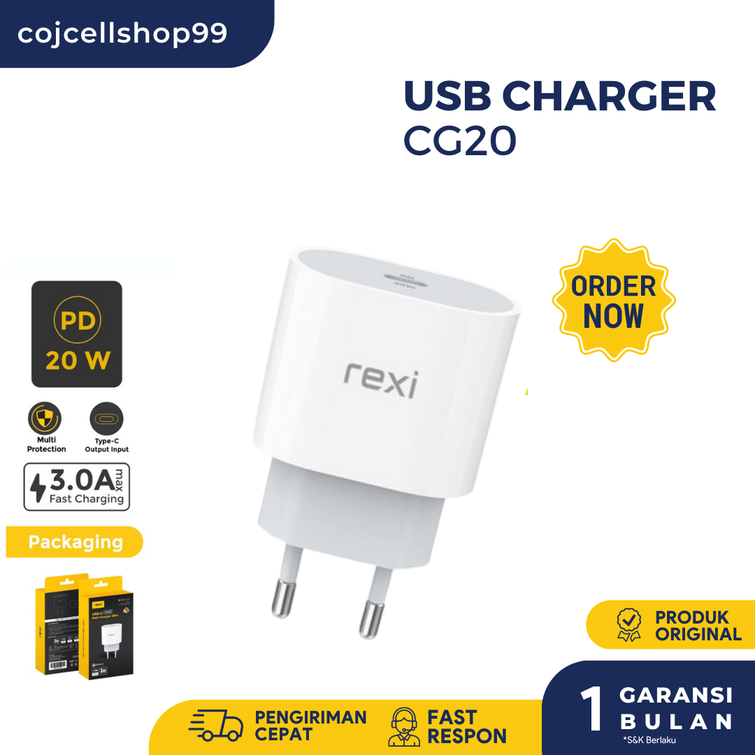 USB Rexi Type C CG20 Port Charger 20w
