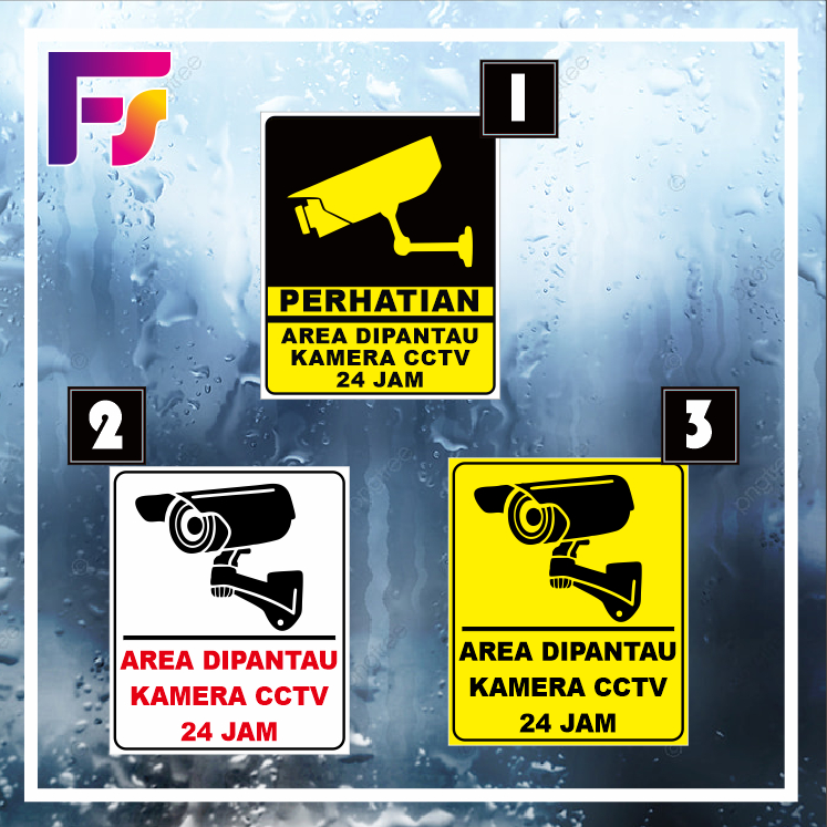 

Stiker waterproff area dipantau cctv