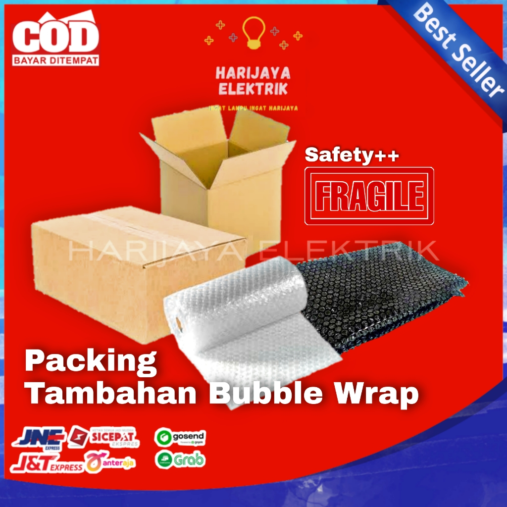 

BUBBLE WRAP PACKING TAMBAHAN BUBBLEWRAP BABEL PENGAMAN BOX PACKING