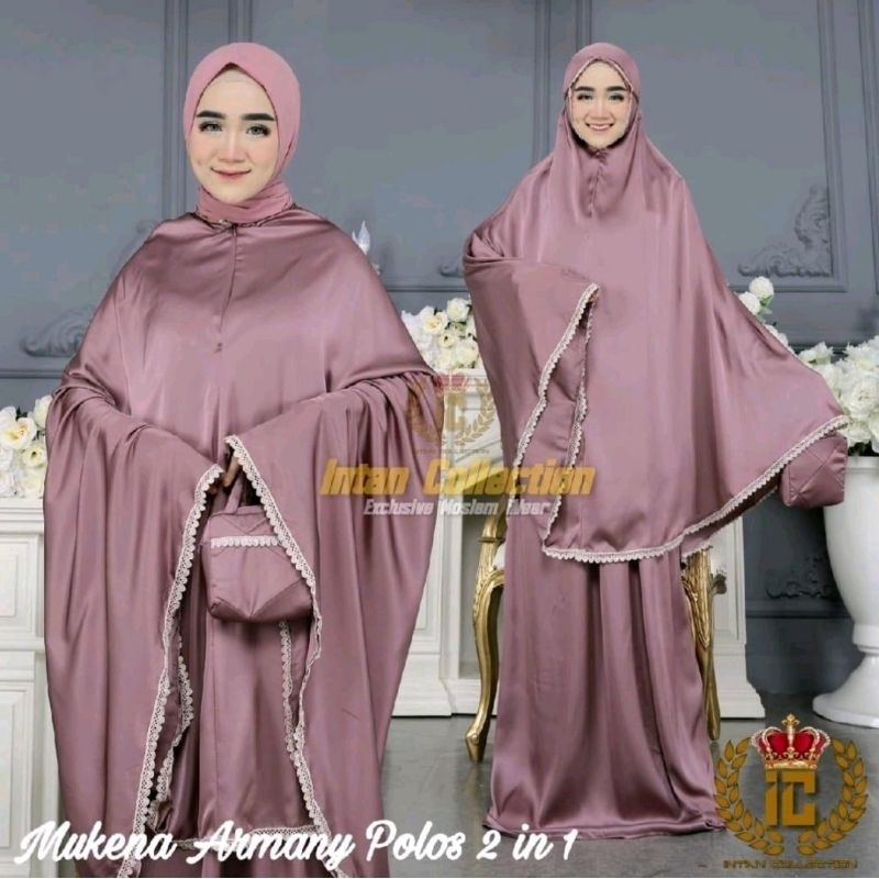 Mukena armani silk polos