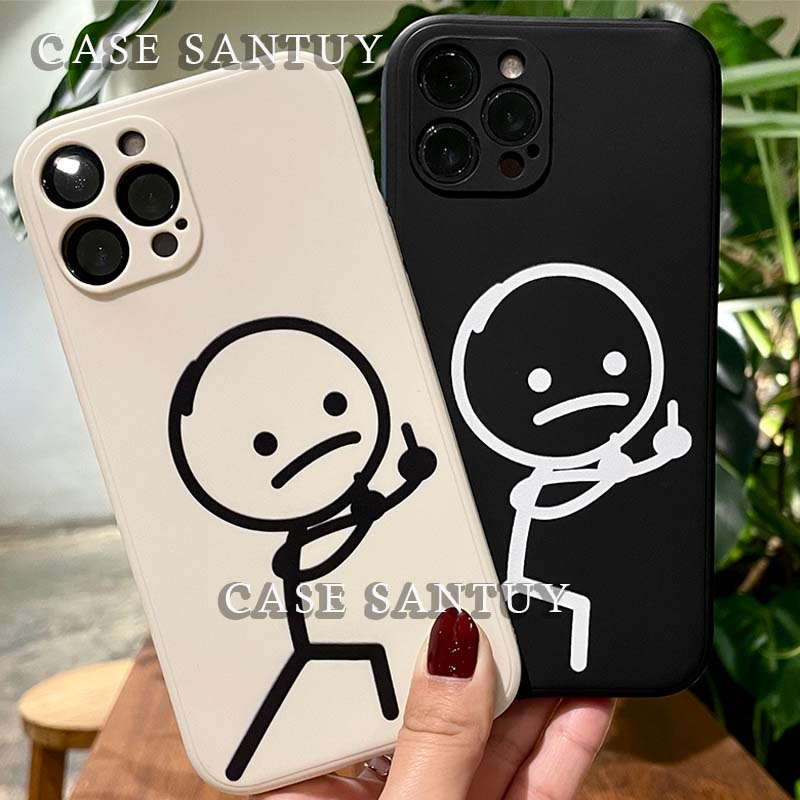 Case Casing REALME C30 C30S C31 C33 C35 C55 Case Stickman Square Edge Phone Case Cover Casing