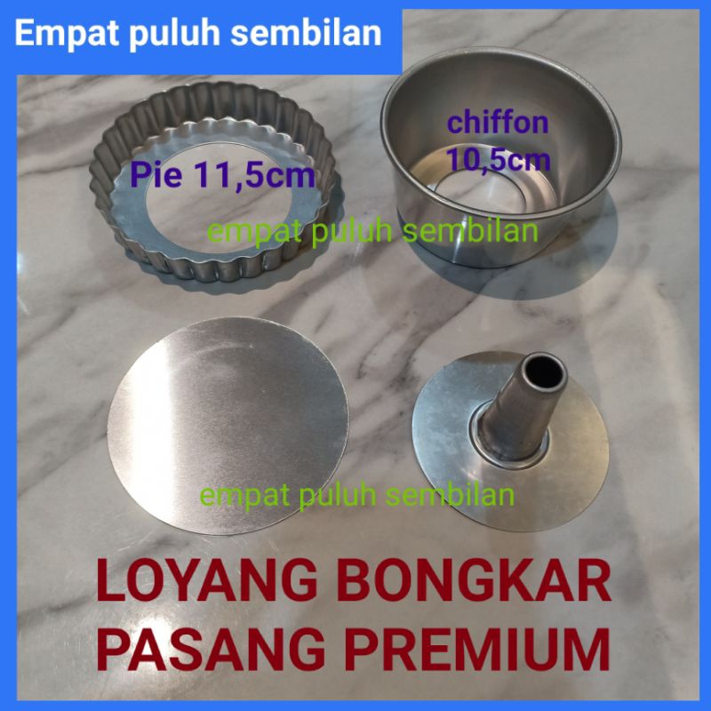 loyang pie 10cm bongkar pasang / cetakan chiffon / cetakan mini egg tart lepasan