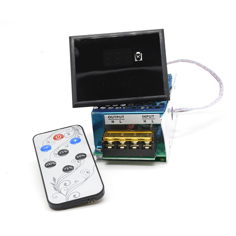 SCR Digital Display Thyristor Voltage Regulator dengan Buzzer Remote Kontrol 4000W 220V