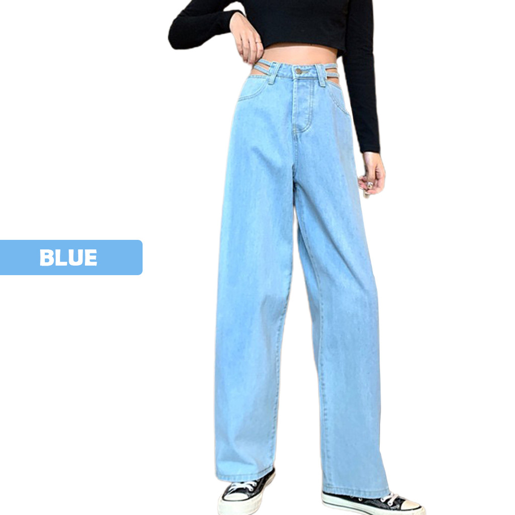 Celana Panjang YS 6079 kulot model terbaru  - high waist / Celana jeans korea - YOSINOGAWA