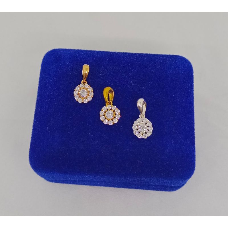 liontin bunga mp/perak asli silver 925 lapis emas/perhiasan fashion wanita terbaru