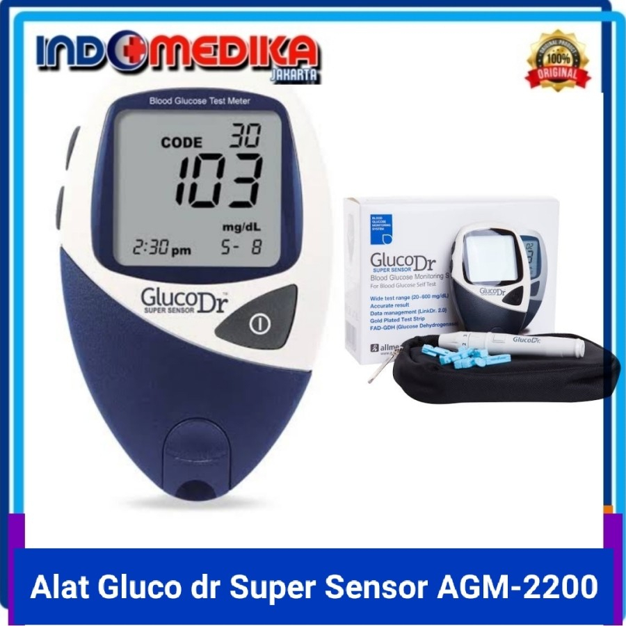 Alat glucoDr Super Sensor AGM-2200 - Alat cek gula darah Terbaik