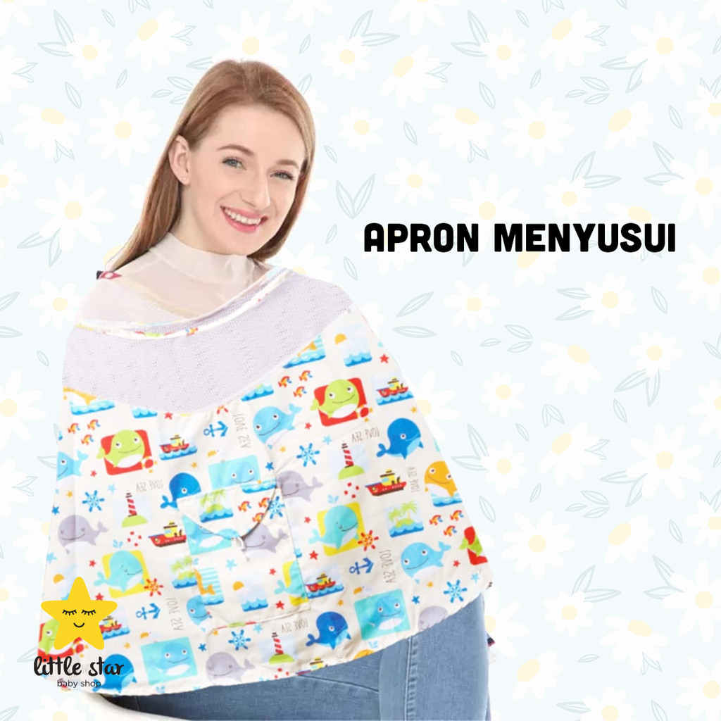 Apron Menyusui Melingkar | Kain Celemek Tutup Menyusui | Nursing Apron