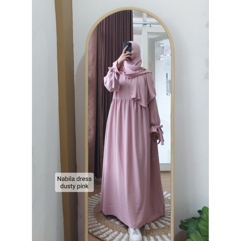 Gamis cringkle premium/ nabila dress elzeima