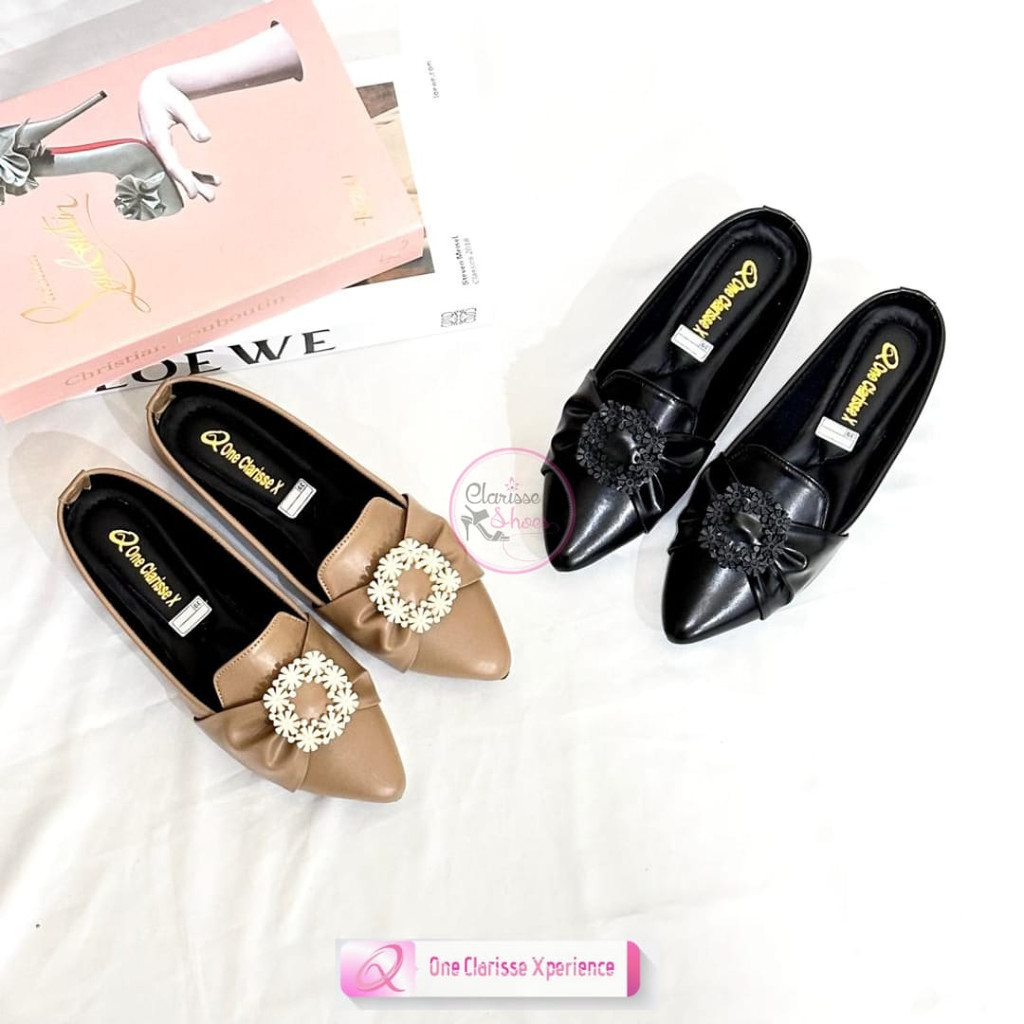 Clarisse AMANDA Sepatu Wanita Heels Mules  Hak 2 CM