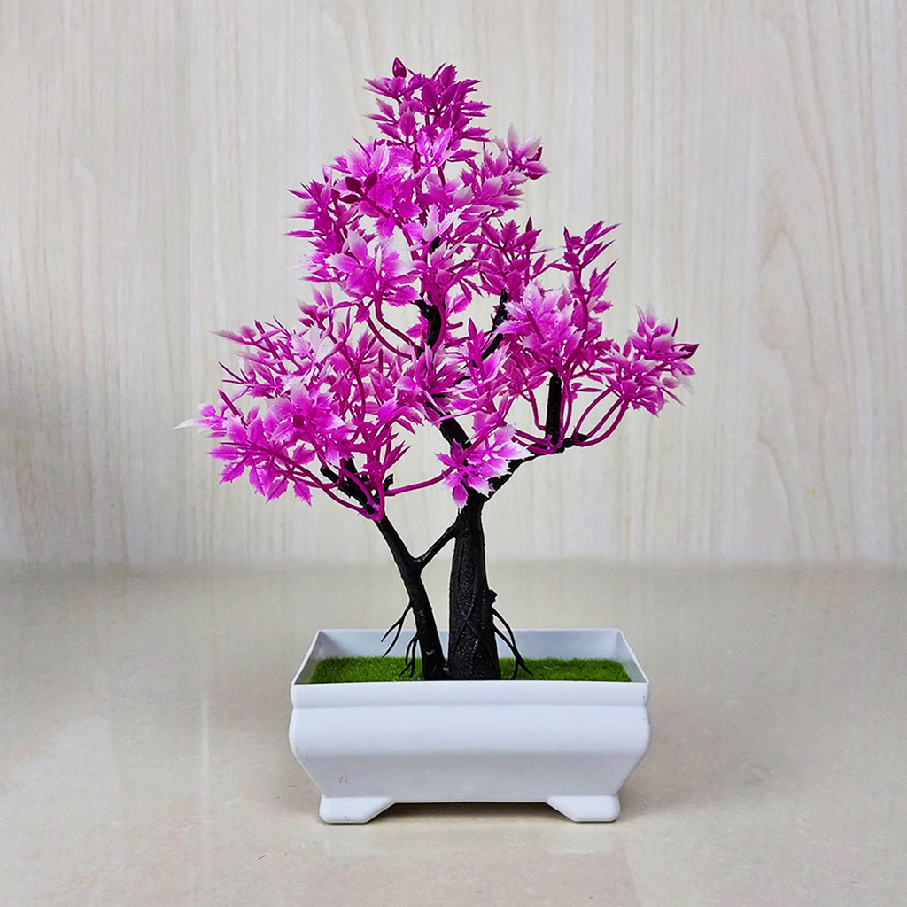 Tanaman Hias Plastik Pot Tanaman Bunga Bonsai Dekorasi Rumah Artificial Flowers Ornamen Tanaman Hias Plastik Bunga Palsu PBP65