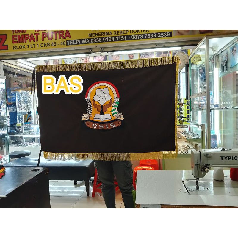 BENDERA PETAKA OSIS/BENDERA CUSTOM/BENDERA BORDIR/BENDERA PETAKA RUANGAN