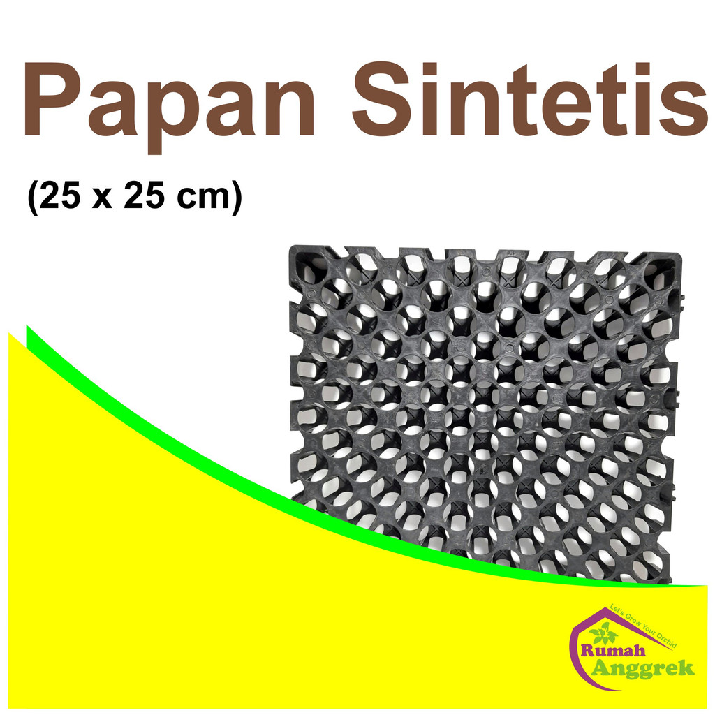 Media Tanam Papan Sintetis 25 x 25 cm platycerium pakis anggrek tanaman hias plastik tempel gantung 