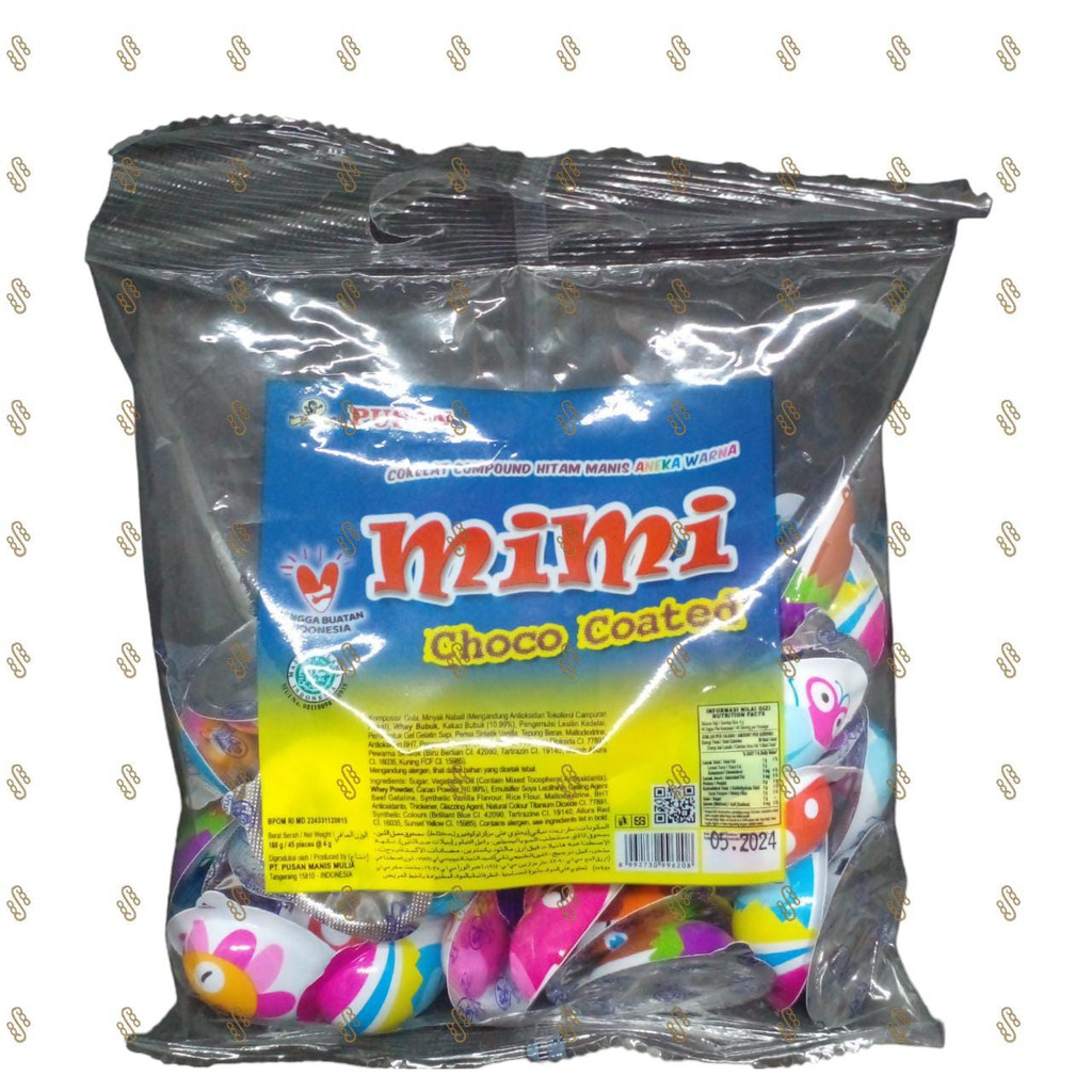 Pusan Mimi Telur Choco Ec500 4gr - Pak Isi 45 Pcs