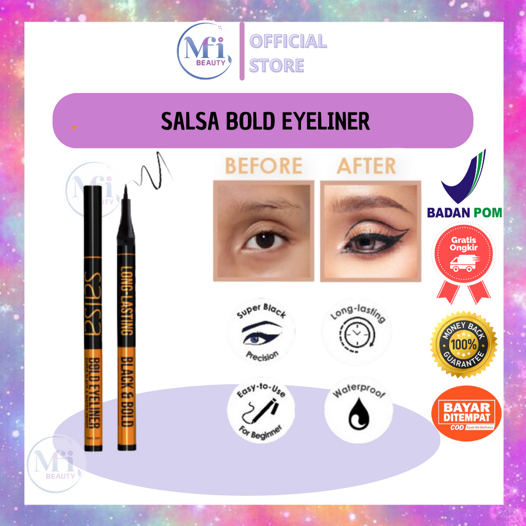 MFI - Salsa Bold Eyeliner | Super Black &amp; Waterproof Pen Eyeliner