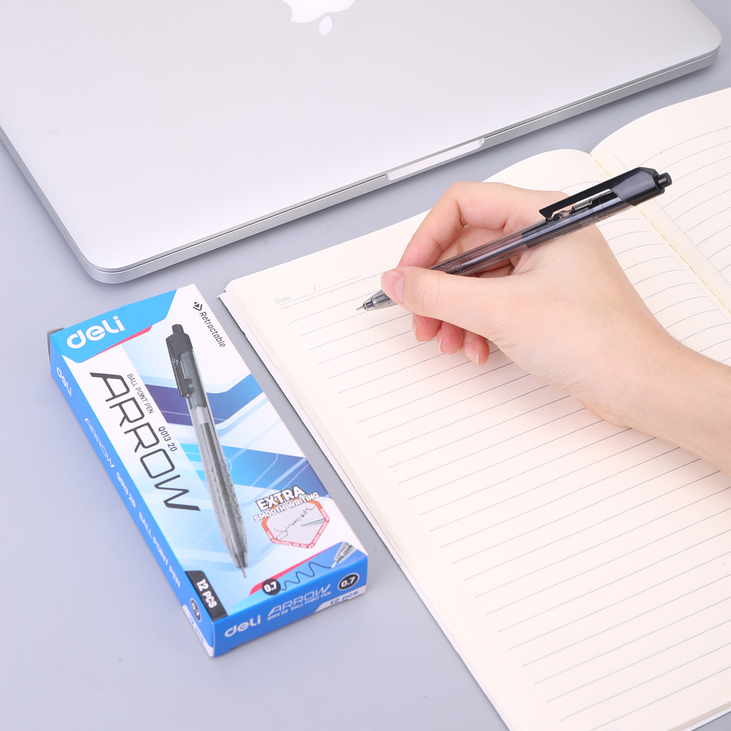 

DELI Ball Pen Arrow 0.7 Clicker / Pulpen Bolpoin Pen Deli Cetek EQ01320