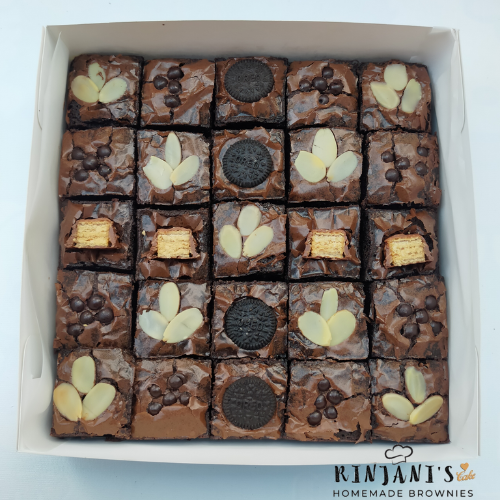 

Fudgy Brownies Dark Chocolate Ori/ Brownies Fudgy Dark Cokelat Sekat/ Bronis Panggang Coklat