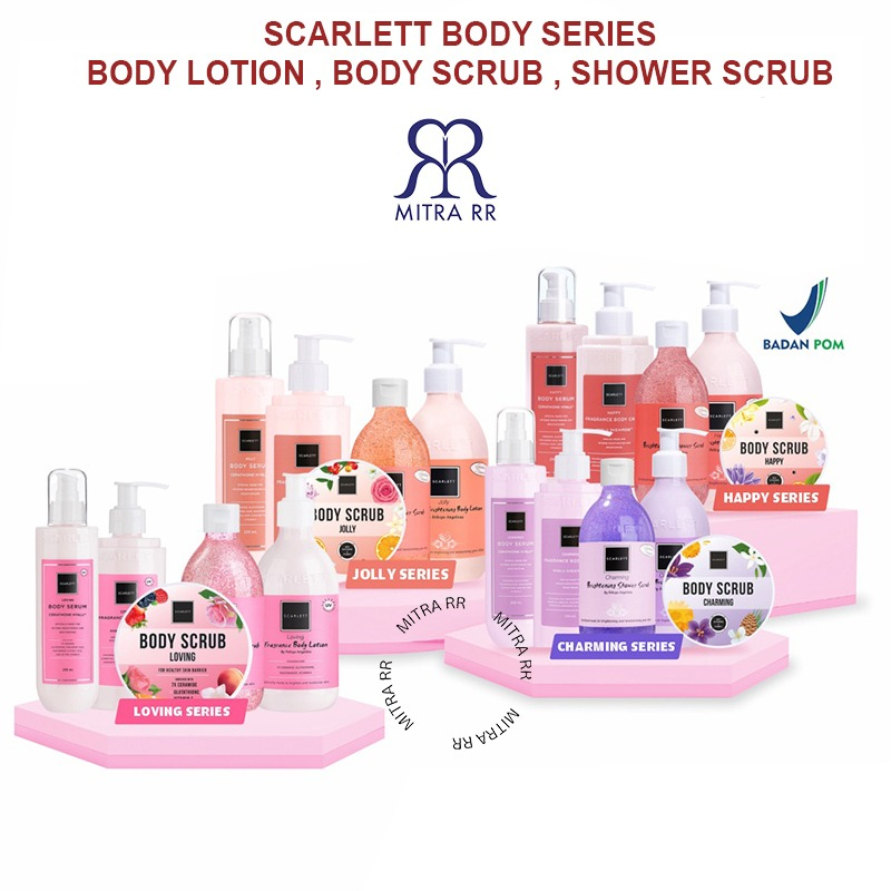 Scarlett Whitening Body Series | Body Lotion | Body Scrub | Shower Scrub by Felicya Angelista