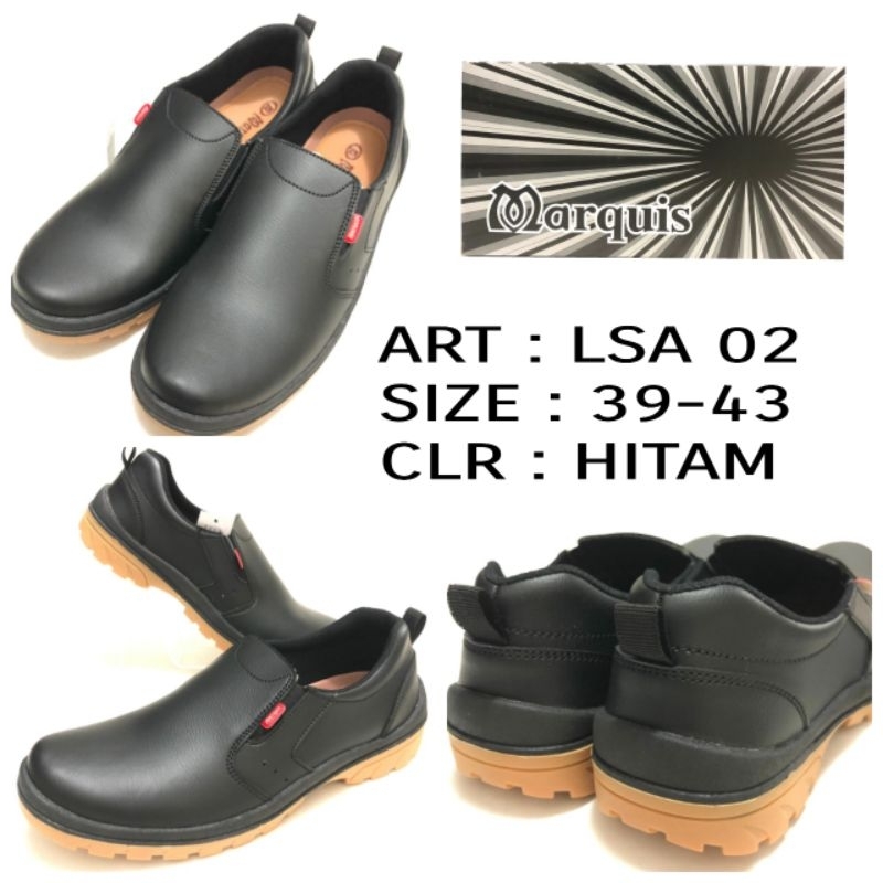 SEPATU PANTOFEL PRIA ORIGINAL BY MARQUIS LSA 02 SIZE 39-43 SEPATU PASKIBRA