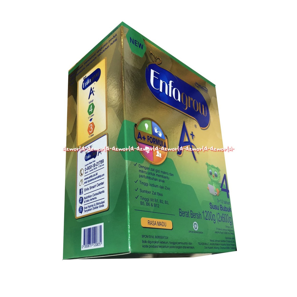 Enfagrow A+ 4 Rasa Madu 1200gr Susu Formula Enfa Grow Plus Honey Madu Enfa Growth Susu Pertumbuhan Formula Untuk Bayi Usia 3-12tahun