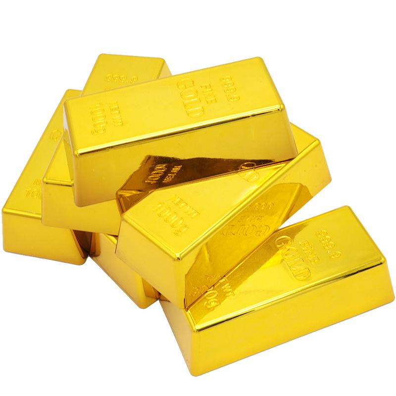 Emas Batang Mainan Gold Bar Props Hiasan