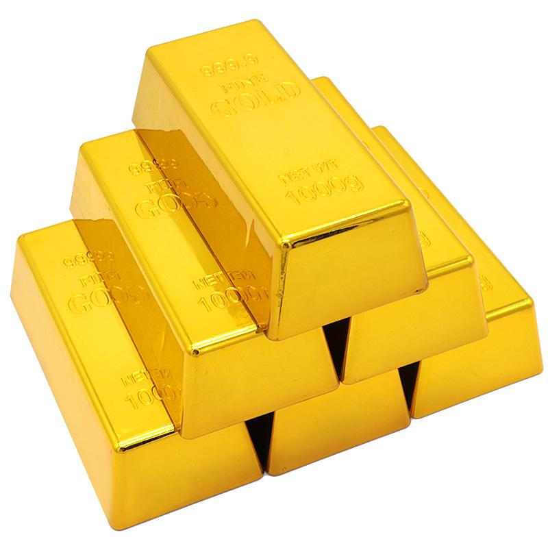 Emas Batang Mainan Gold Bar Props Hiasan