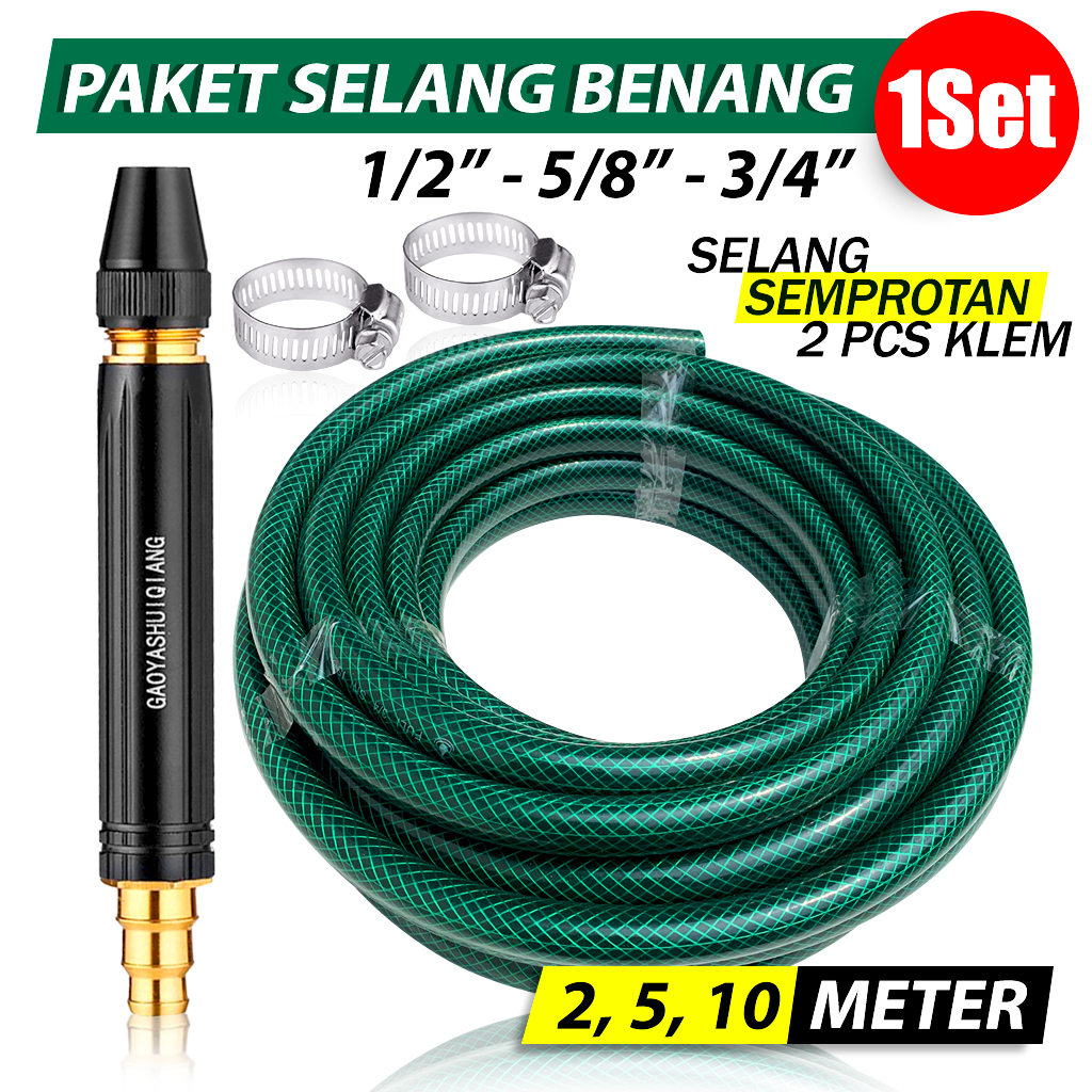 Promo Ralali Selang Paket Semprotan Cuci Motor, Mobil, Siram Tanaman - Selang Air Plus Nozzle