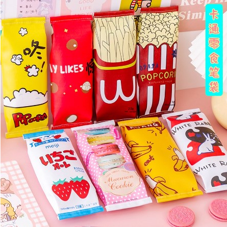 

Kotak Pensil Tempat Pensil Snack Lucu Bahan Kulit Sintetis Zipper kotak pensil unik jepang
