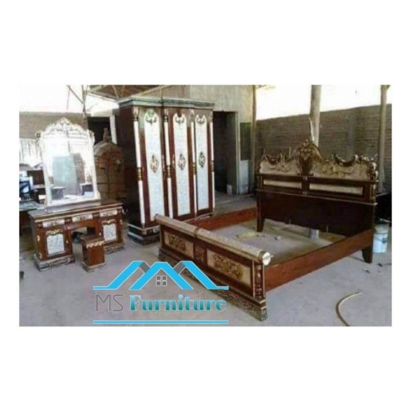 Kamar Set Model Peluru Jati. Paket Seserahan Pernikahan Jati. Kamar Set Jati Jepara.